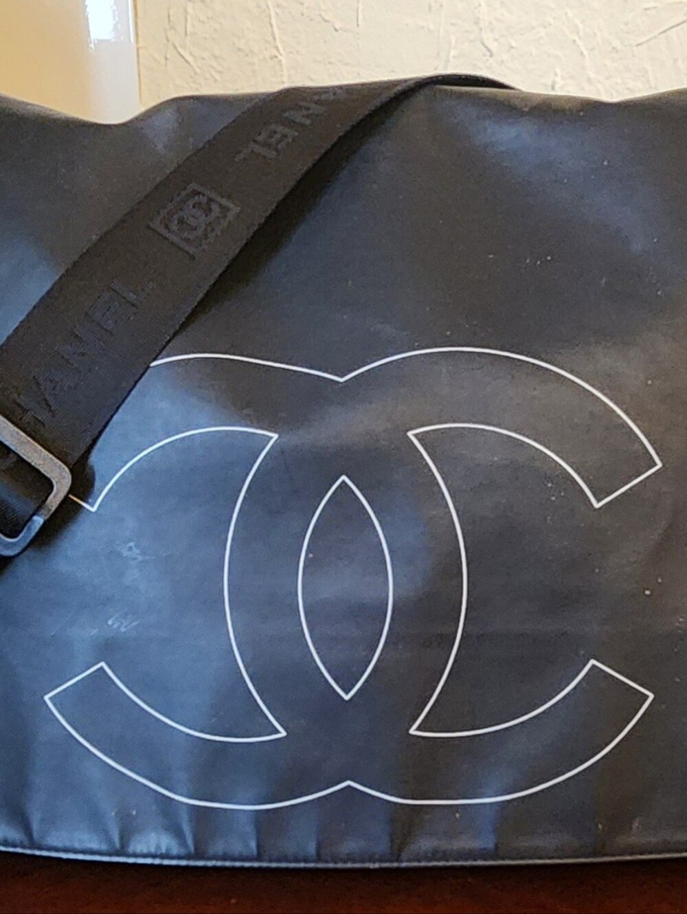 CHANEL Black CC  Sports Line Messenger Nylon Bag - Picture 8 of 16